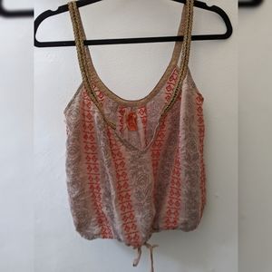 Free people embroidered crop top